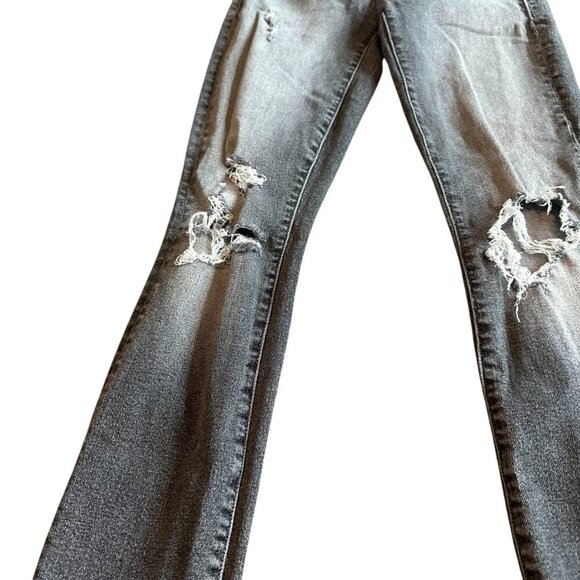 Mother High Waisted Looker Ankle Chew Scene of the Crime Grey Jeans Size 24 - Picture 5 of 14